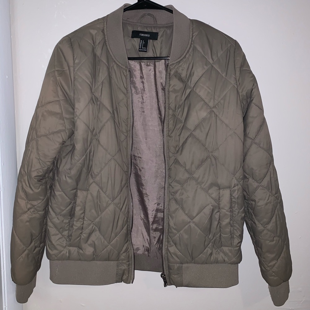 Tan puffer coat